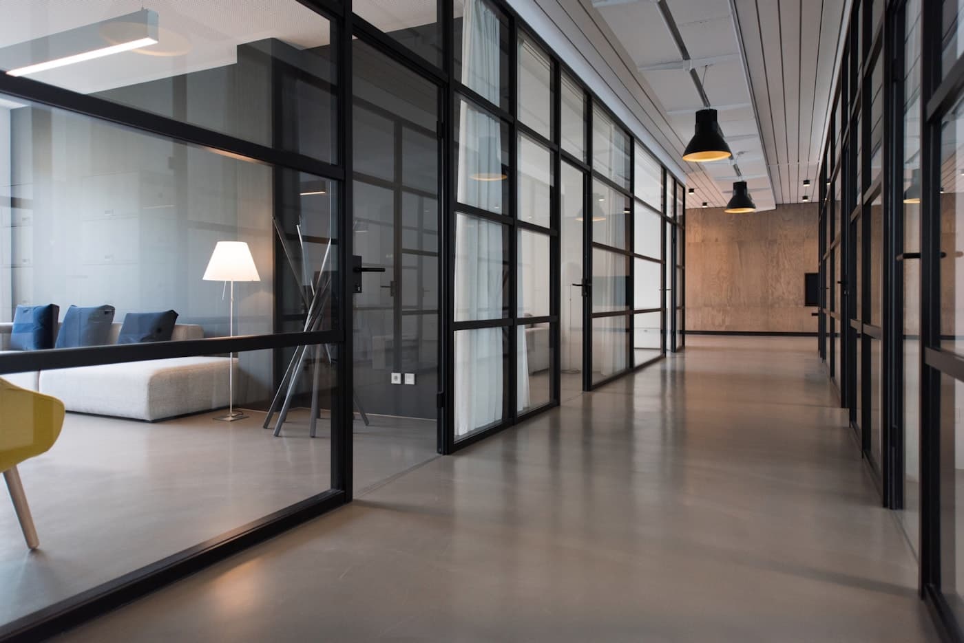 A bright modern workspace